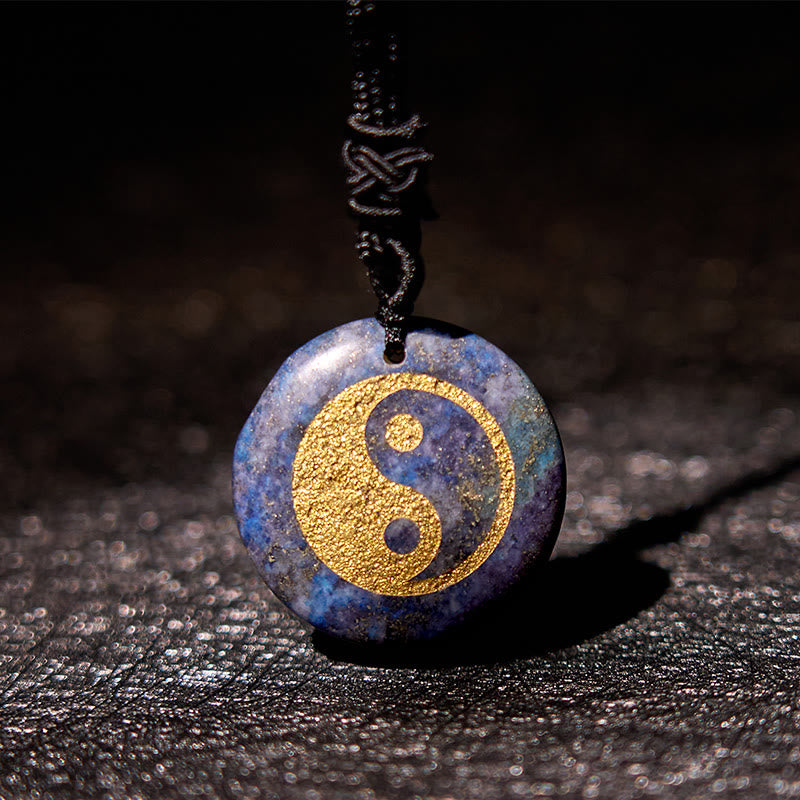 Collar con colgante espiritual Yin Yang, piedras de Buda, varios cristales, amatista, ojo de tigre, aventurina verde