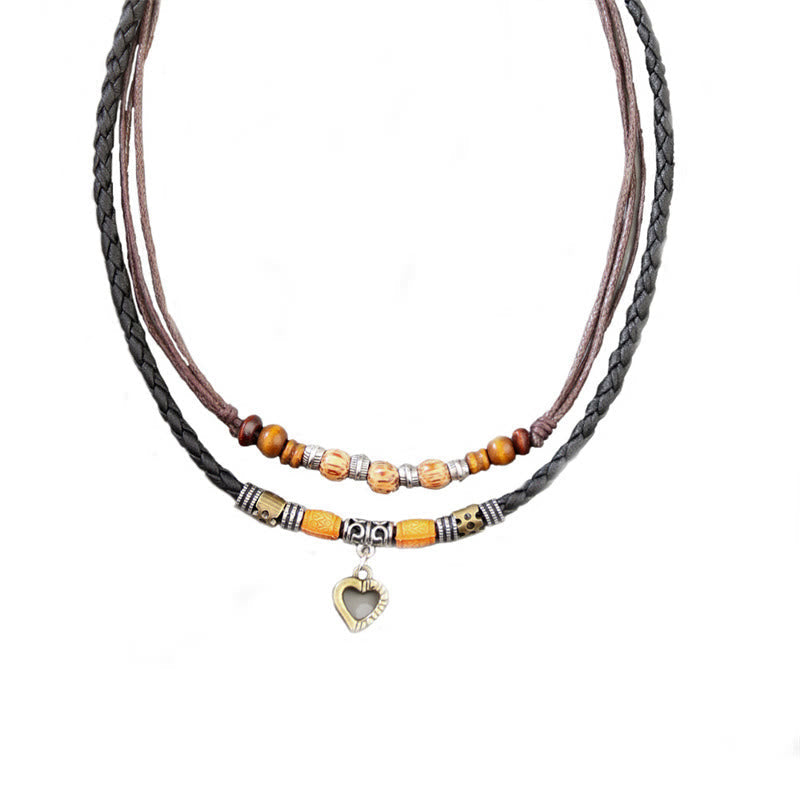 Pulsera con colgante y cuentas curativas con diseño de corazón de amor y piedras de Buda