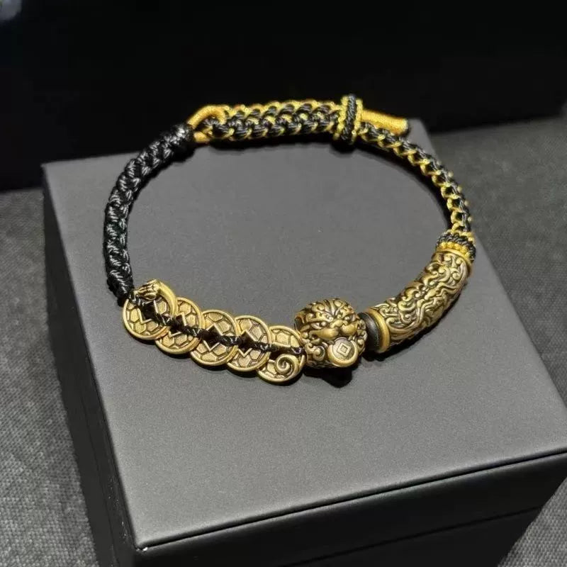 Five Emperor Coins Pixiu Bracelet