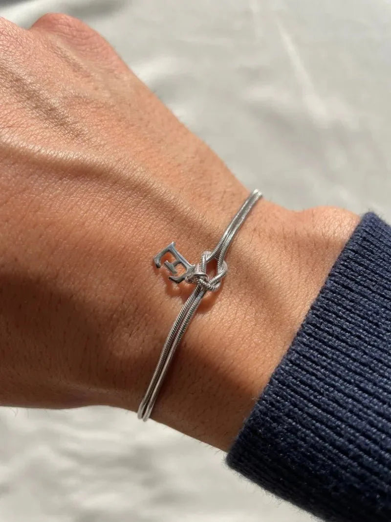 Mother & Daughter Eternal Bond Initial Letter Knot Bracelets