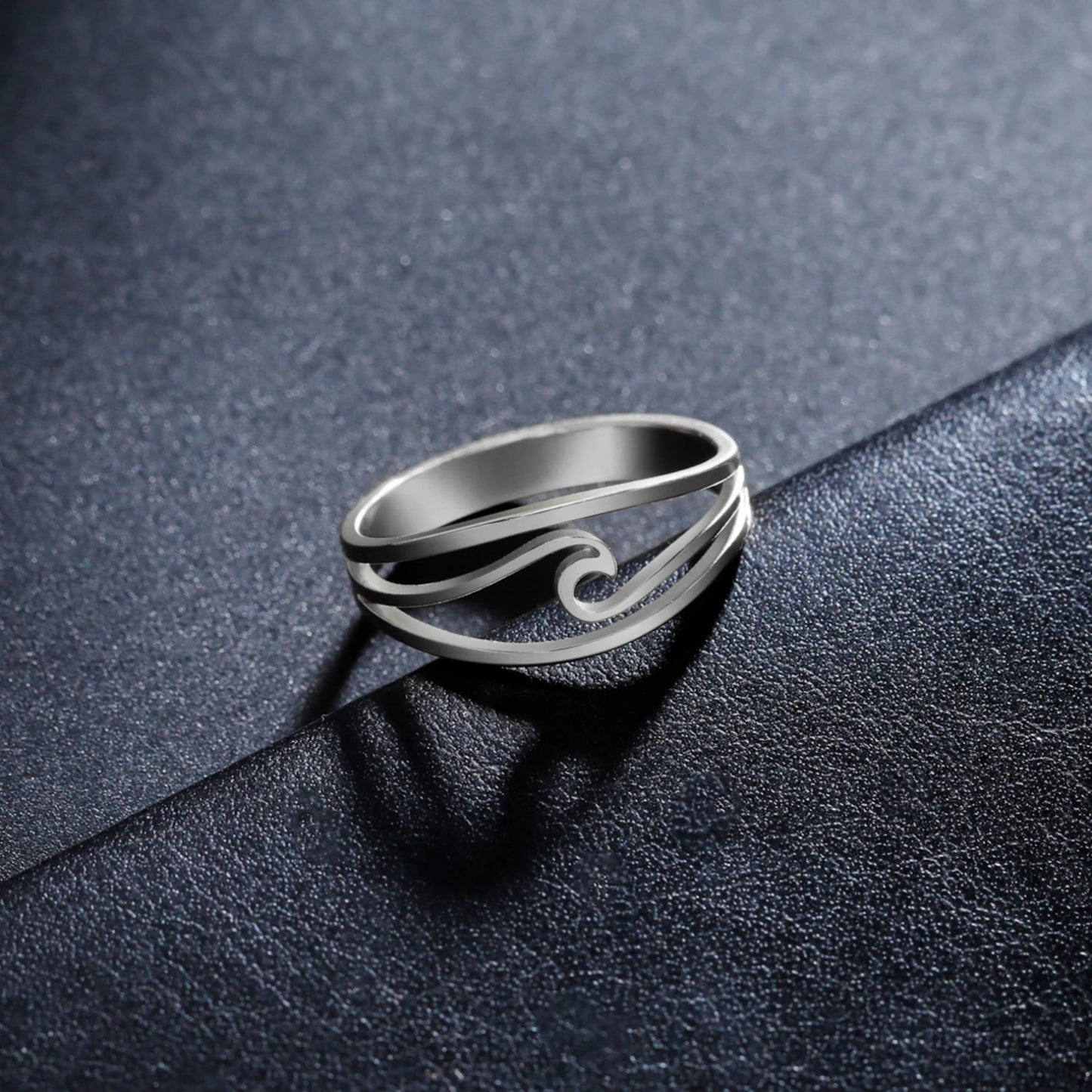 Couple's Promise Wave Rings