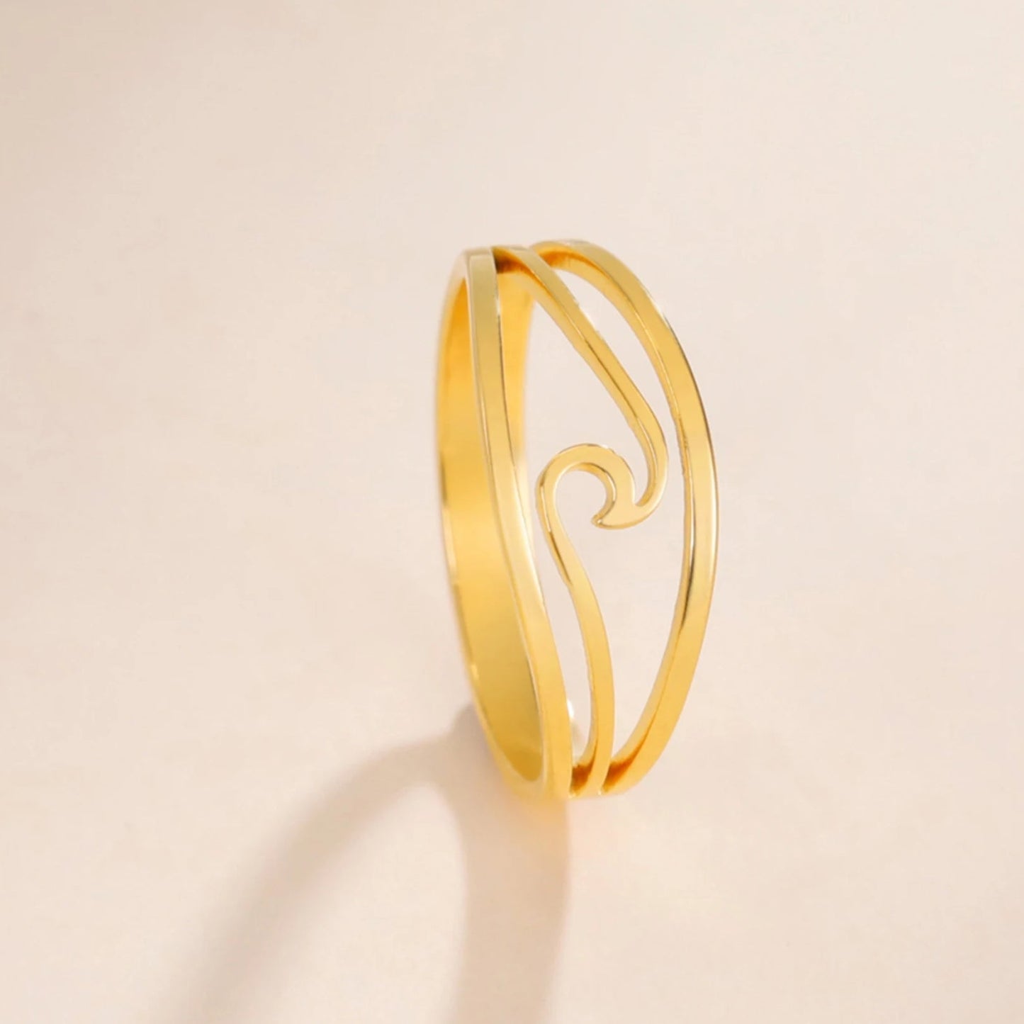 Couple's Promise Wave Rings