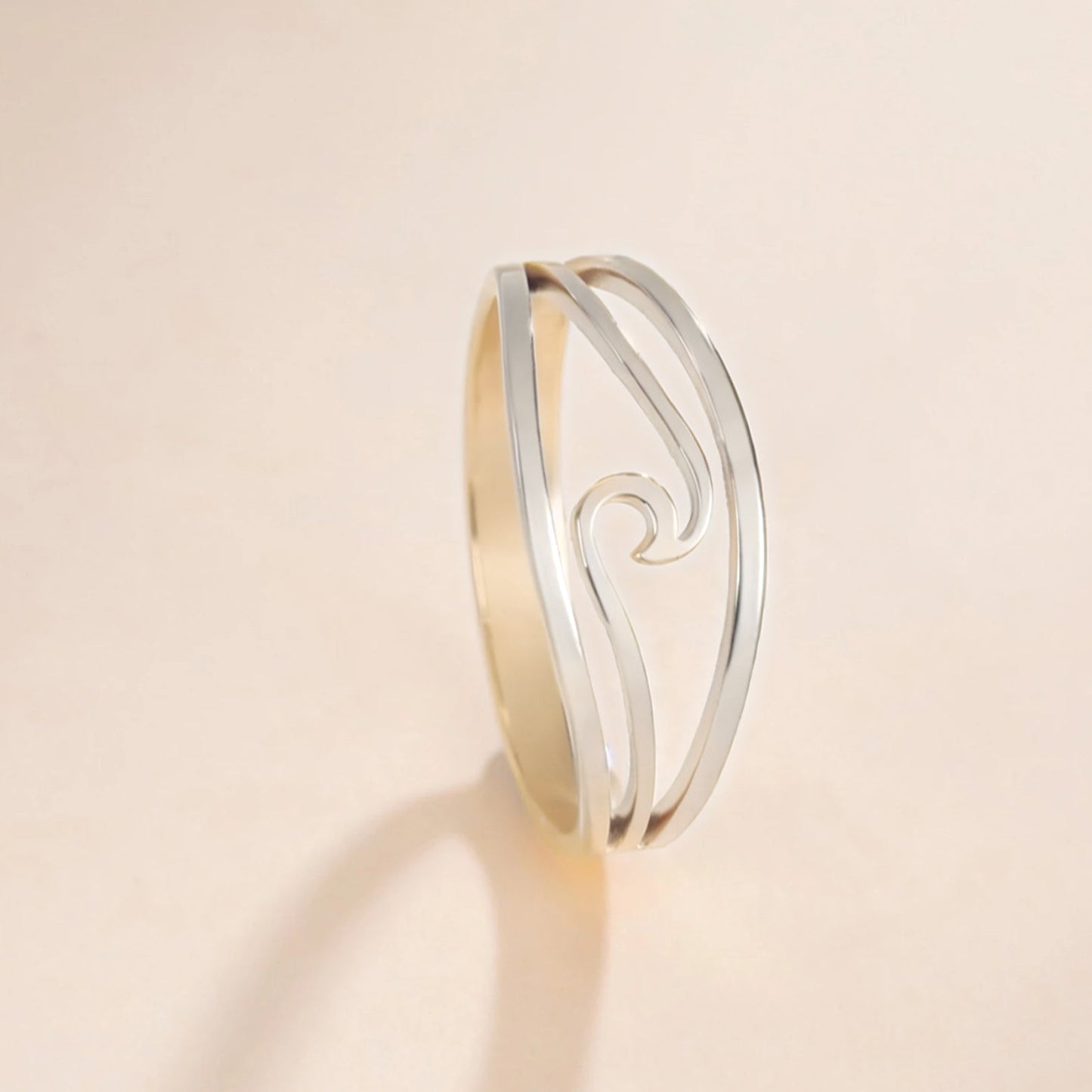 Couple's Promise Wave Rings