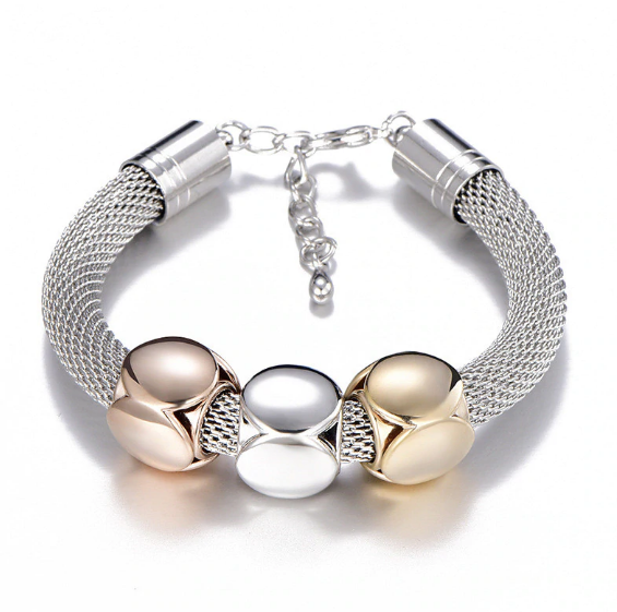 Test - Tri-Cube Metal Bracelet