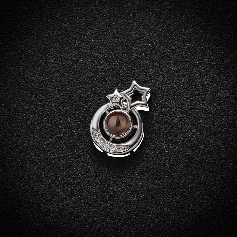 Personalisierte Celestial Harmony Halskette mit verstecktem Foto