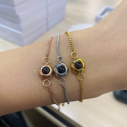 Pulsera personalizada con foto oculta para pareja