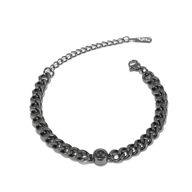 Pulsera cubana personalizada con foto oculta