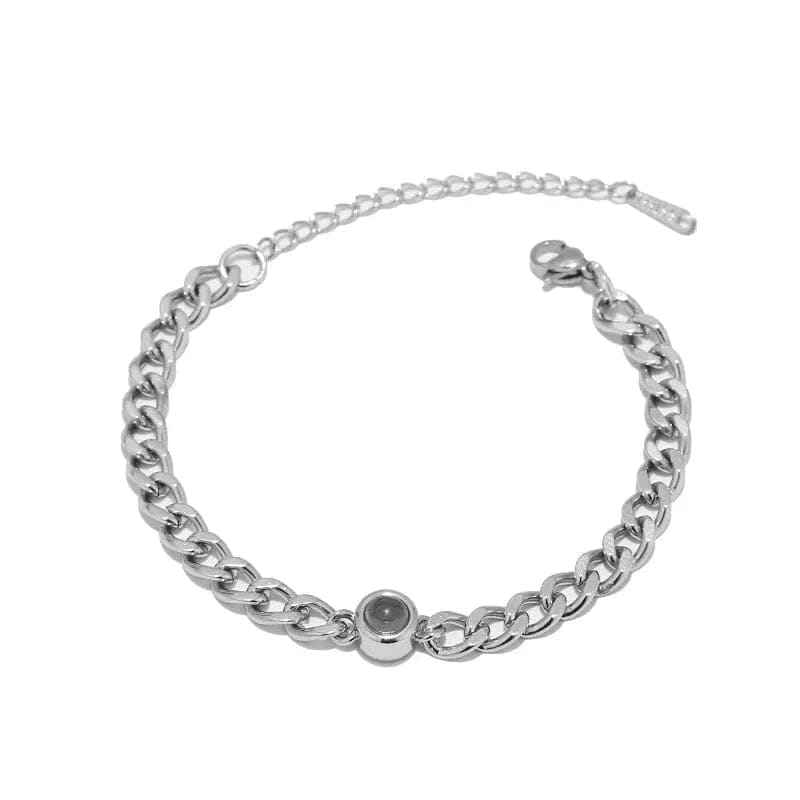 Pulsera cubana personalizada con foto oculta