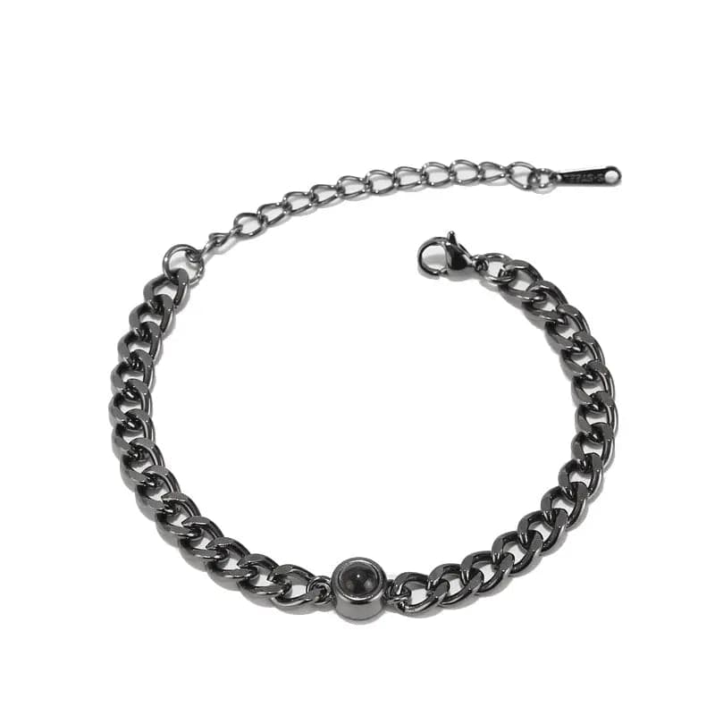 Pulsera cubana personalizada con foto oculta