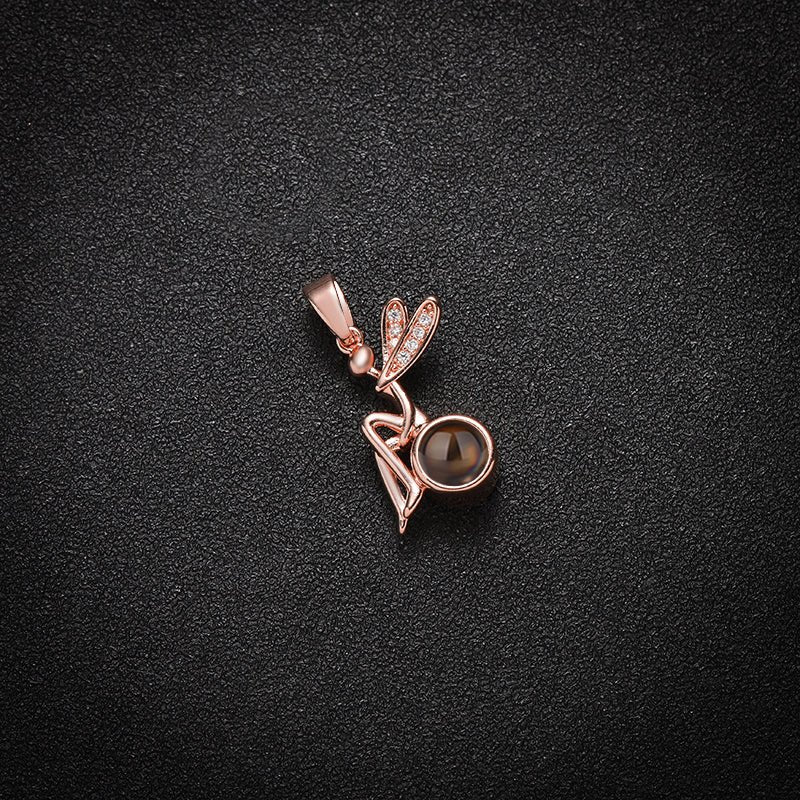 Collar personalizado con foto oculta de hada encantada