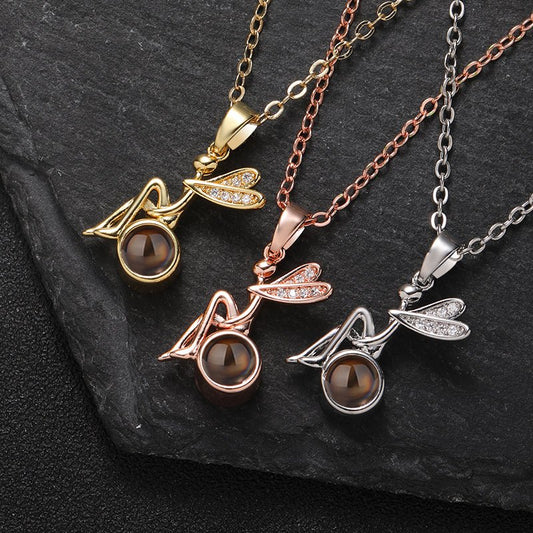 Collar personalizado con foto oculta de hada encantada