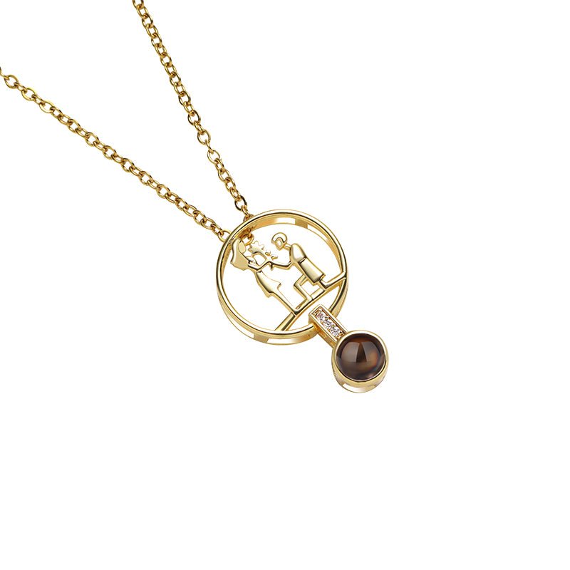 Personalisierte Halskette mit verstecktem Foto „Ewige Zuneigung“