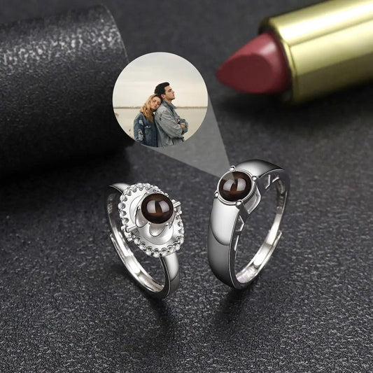 Personalisierter Ring mit verstecktem Foto „Ewige Liebe“