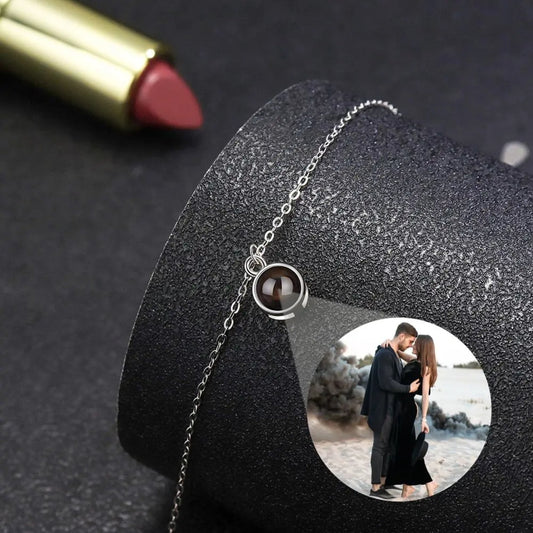 Personalisiertes Halo-Kettenarmband mit verstecktem Foto