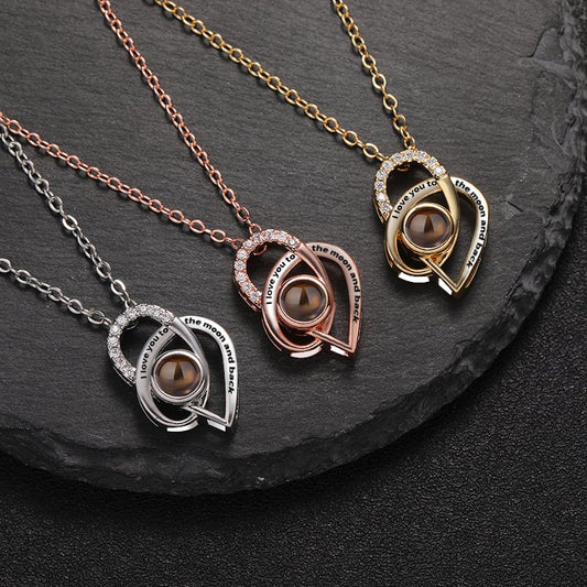 Personalisierte Halskette mit verstecktem Foto „Unendliche Liebe“