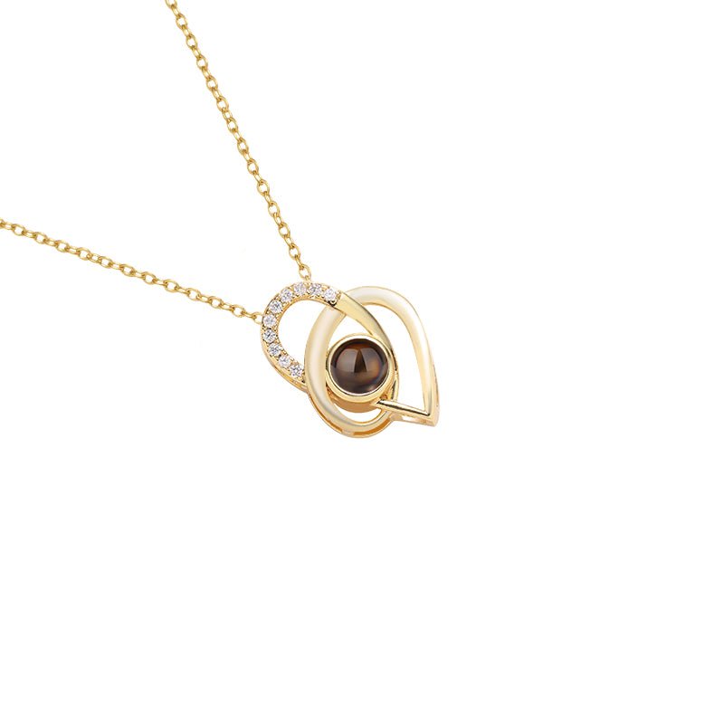 Personalisierte Halskette mit verstecktem Foto „Unendliche Liebe“