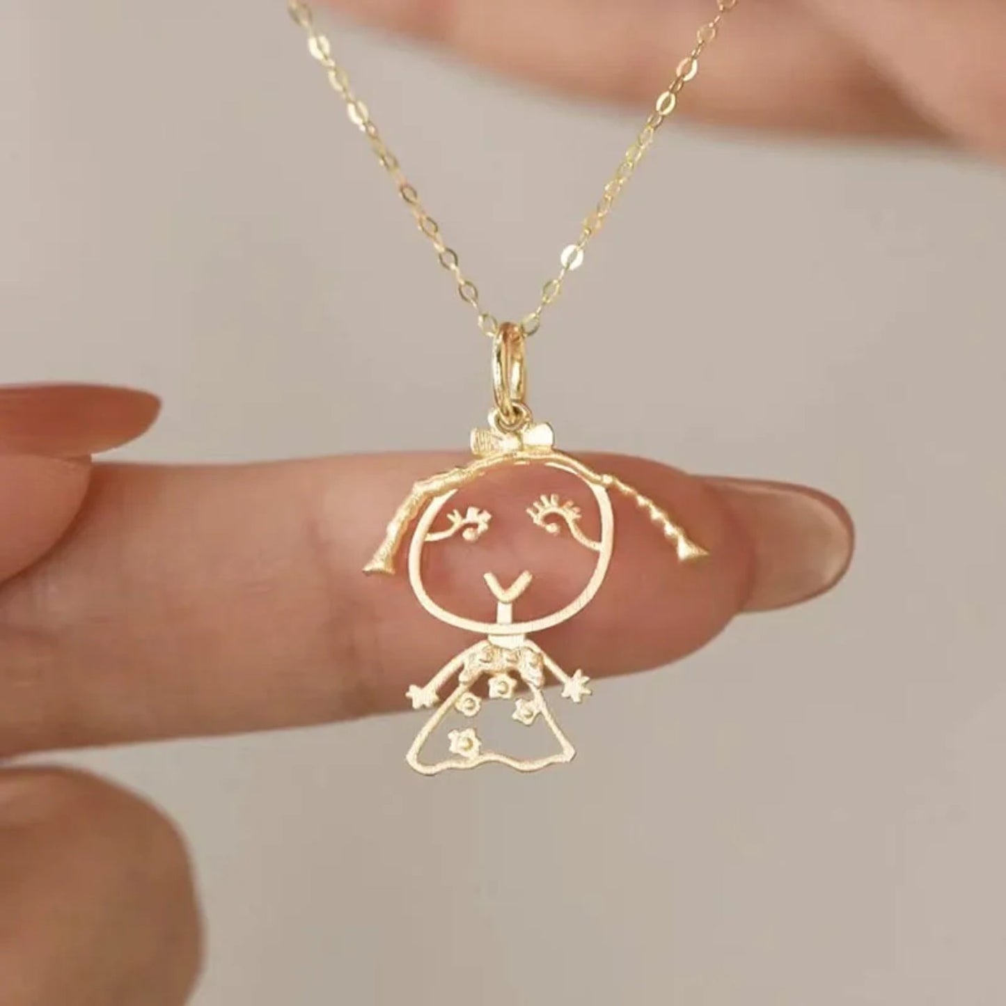 Collar personalizado con dibujo a mano para niños