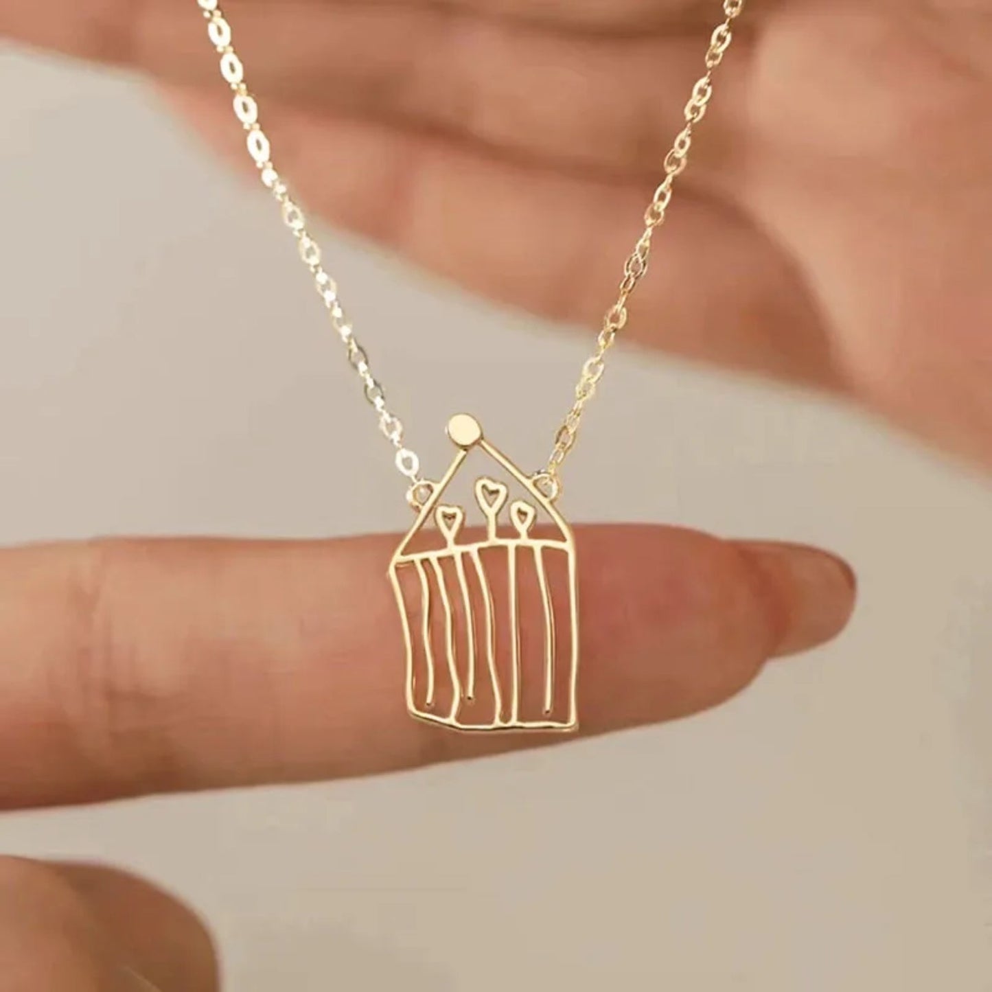 Collar personalizado con dibujo a mano para niños
