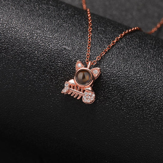 Collar personalizado con foto oculta de Kitty Catch