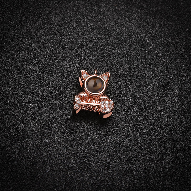 Personalisierte Halskette mit verstecktem Foto von Kitty Catch