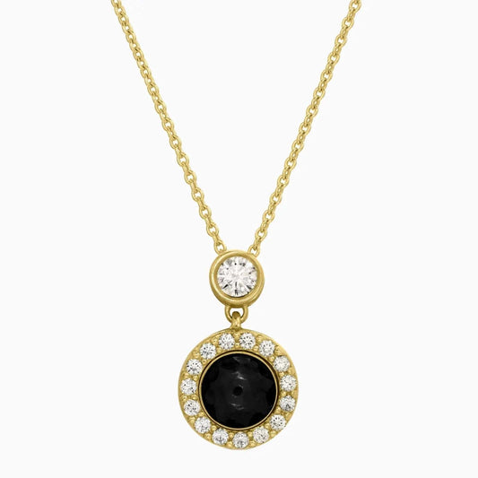 Collar personalizado con mini halo de diamantes y foto oculta