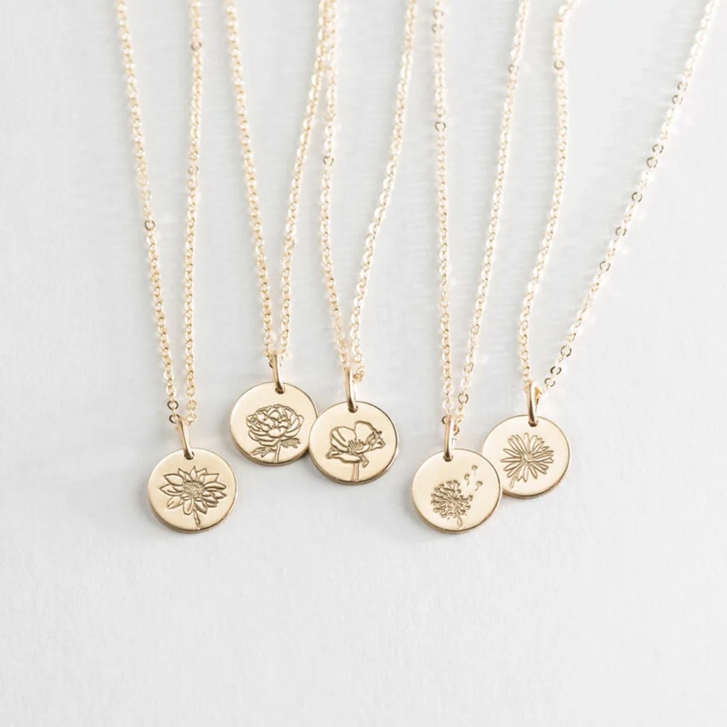 Collar de flor de nacimiento personalizado