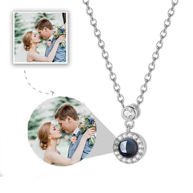 Custom Photo Projection Elegant Pendant Necklace
