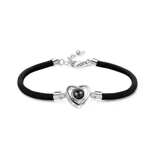 Pulsera de corazón con proyección de fotos personalizada