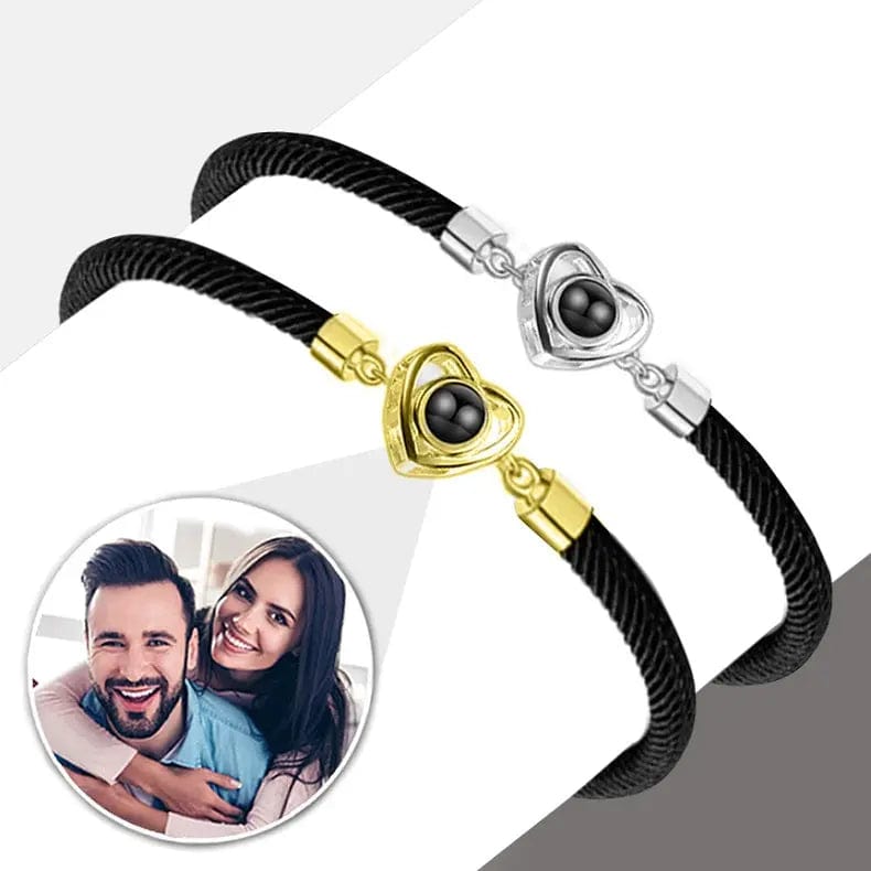Pulsera de corazón con proyección de fotos personalizada