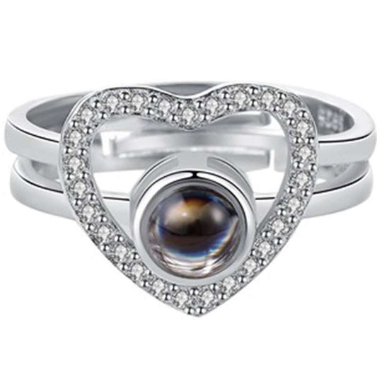Custom Secret Heart Hidden Photo Ring