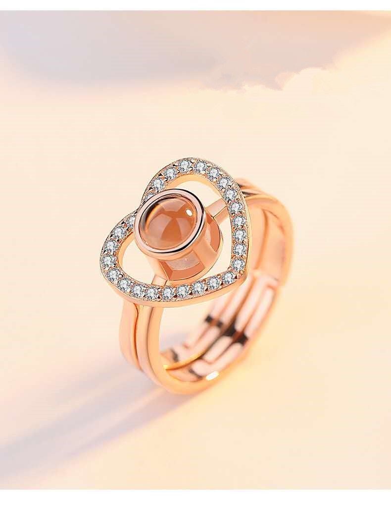 Custom Secret Heart Hidden Photo Ring