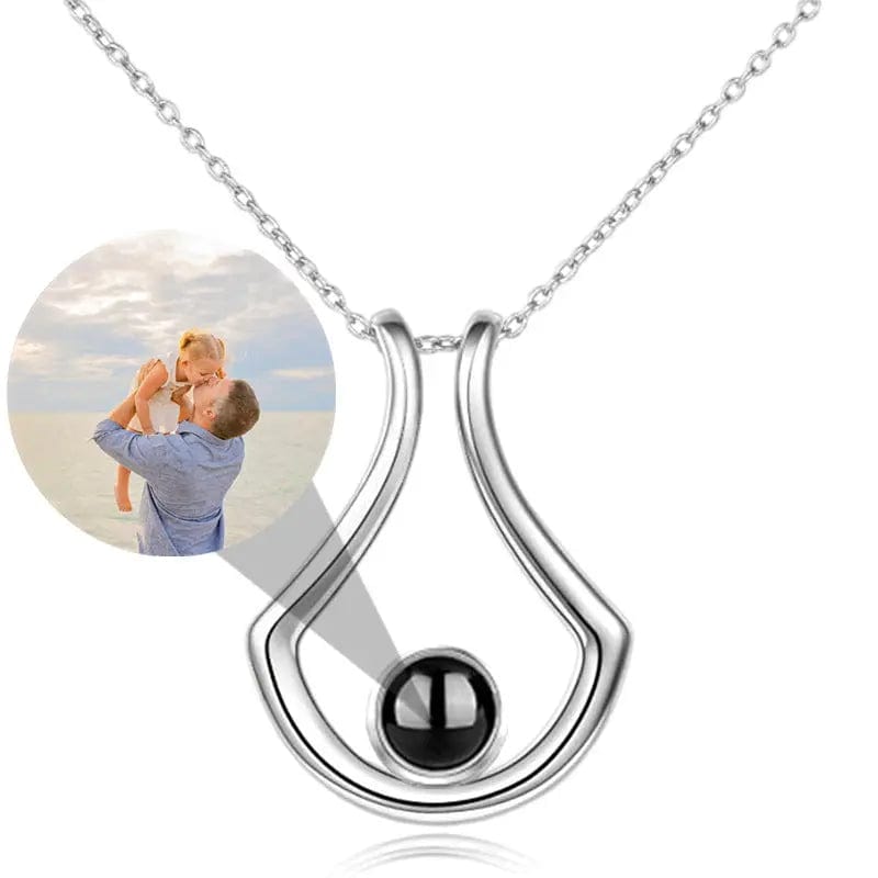 Custom Unique Shaped Hidden Photo Necklace