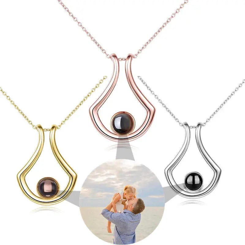 Custom Unique Shaped Hidden Photo Necklace