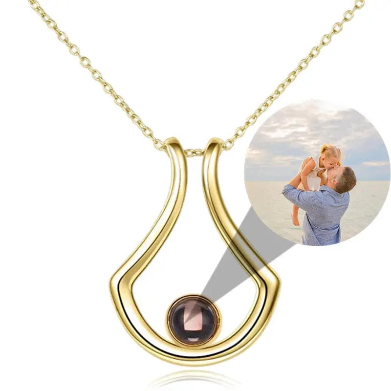 Custom Unique Shaped Hidden Photo Necklace