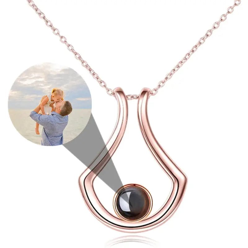 Custom Unique Shaped Hidden Photo Necklace