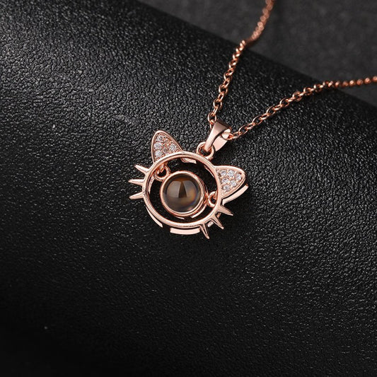 Collar con foto oculta "Recuerdos de bigotes" personalizado