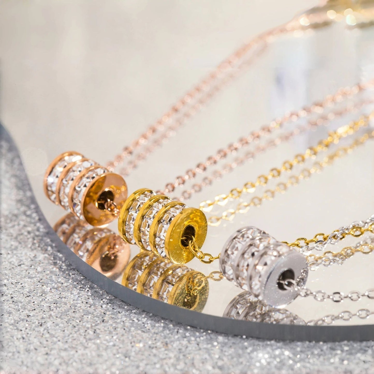 Cylindrical Pendant Necklace