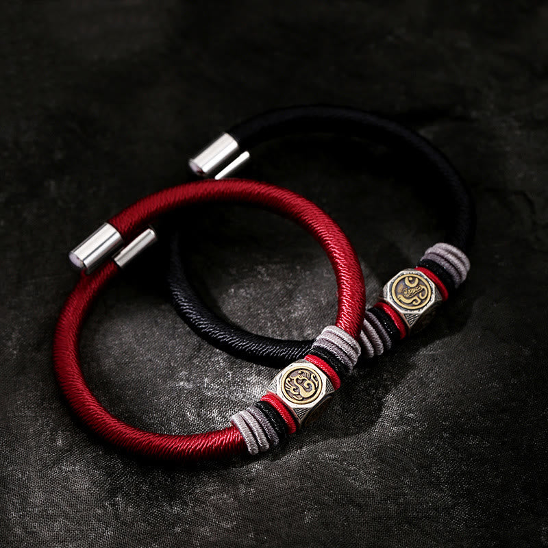 Buddha Stones 925 Sterling Silber Perfekter Knoten King Kong Knoten Glaube Stärke Armband