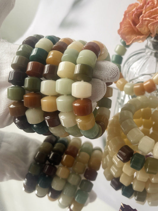 13mm Large Golden Wheel Bodhi Bead Bracelet - Touch Bling