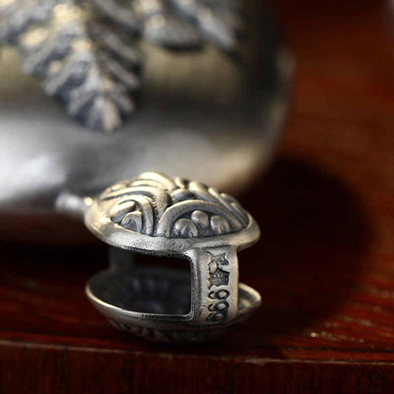 Collar con colgante de protección con piedras de Buda en plata de ley 999 con grabado del Sutra del Corazón de Buda Natal del Zodíaco Chino