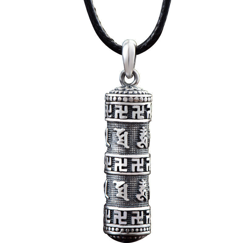 Piedras de Buda tibetano Om Mani Padme Hum Buda esvástica suerte collar colgante