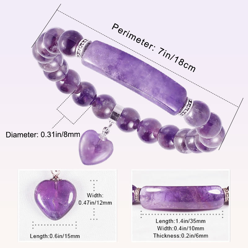 Buddha Stones Naturquarz Liebesherz Heilperlen Armband