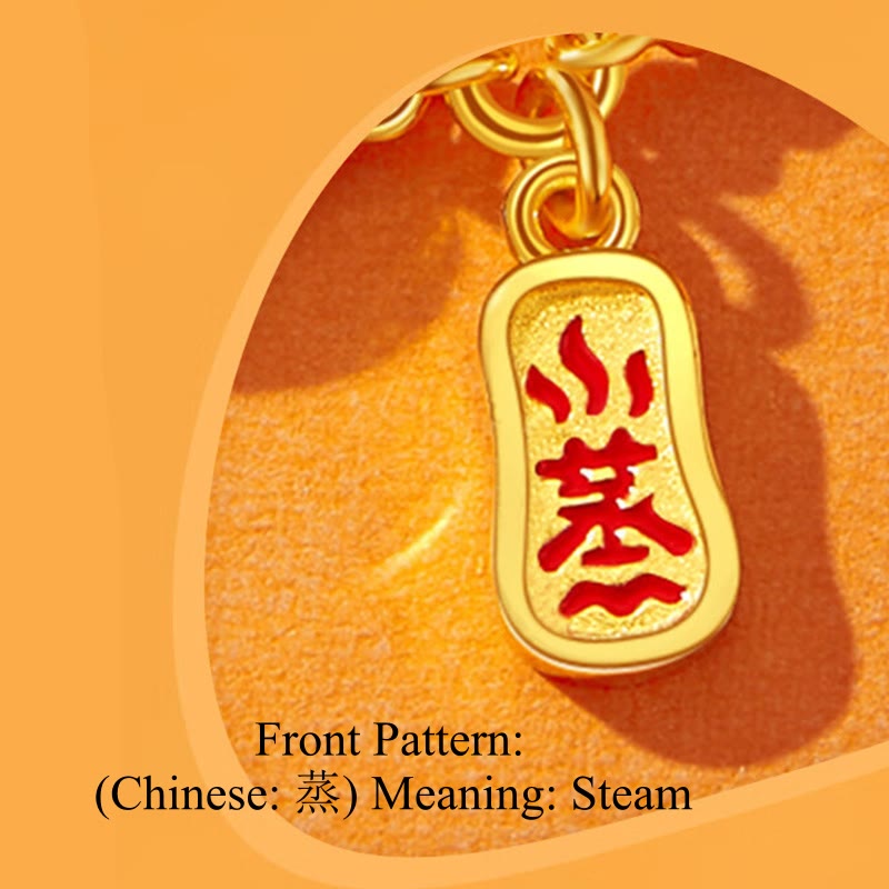 Buddha Stones 925 Sterling Silver Year Of The Dragon Hetian White Jade Chinese Steamed Bun Dragon Design Fortune Blessing Bracelet
