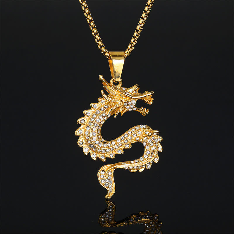 Buddha Steine Chinesische Sternzeichen Drache Zirkon Schutz Halskette Anhänger