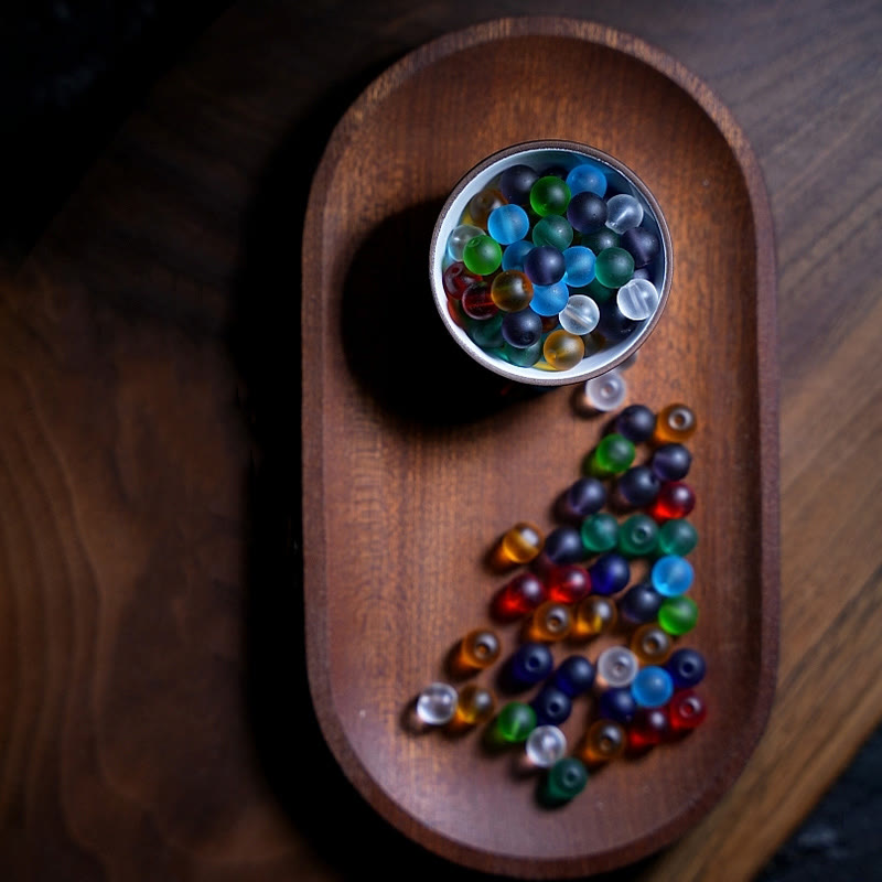 Pulsera tibetana con 108 cuentas de mala de Buda, cuentas de vidrio Liuli multicolores, zodíaco chino, nueve palacios, ocho diagramas