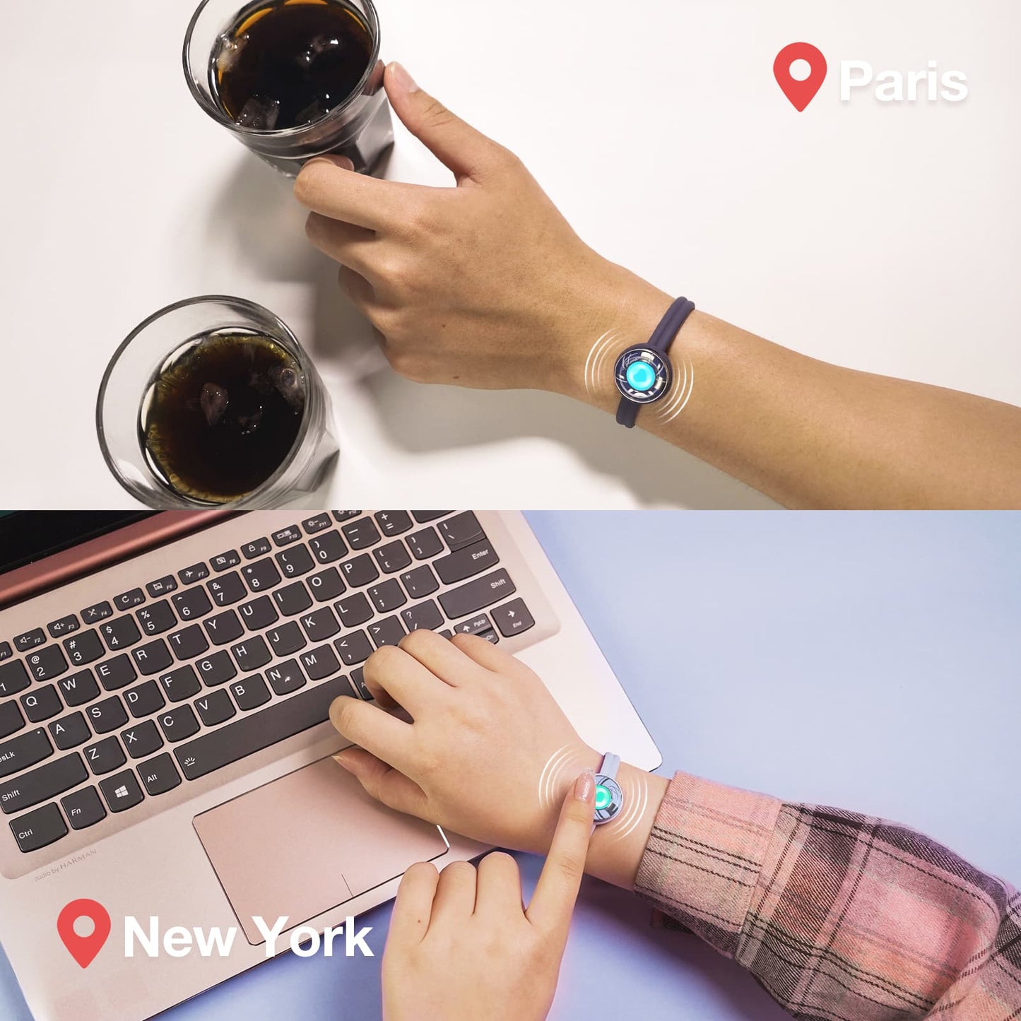 Candy Wave Touch Bracelets(Deep Blue+Light Blue) - Touch Bling