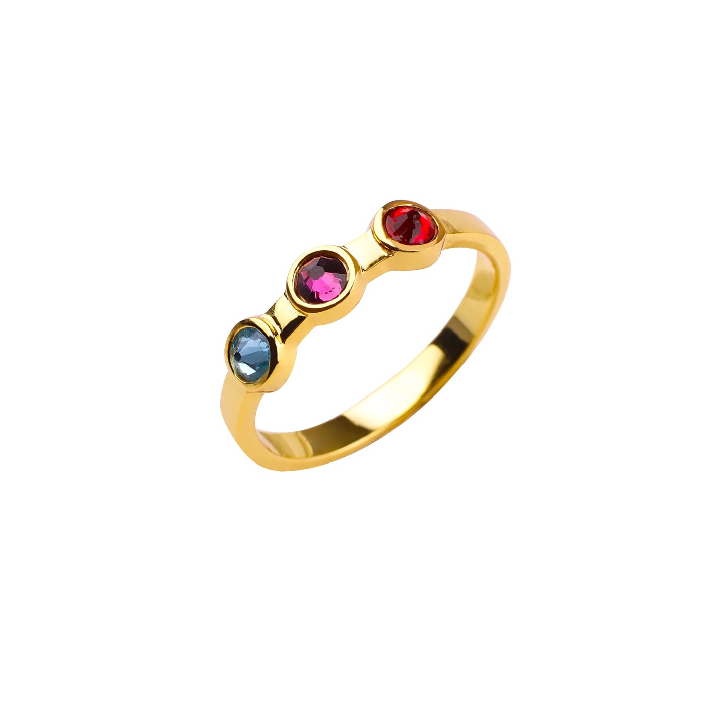 Zierlicher Ring mit 3 Geburtssteinen