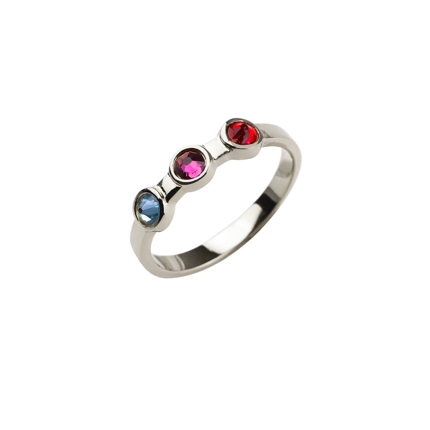 Zierlicher Ring mit 3 Geburtssteinen