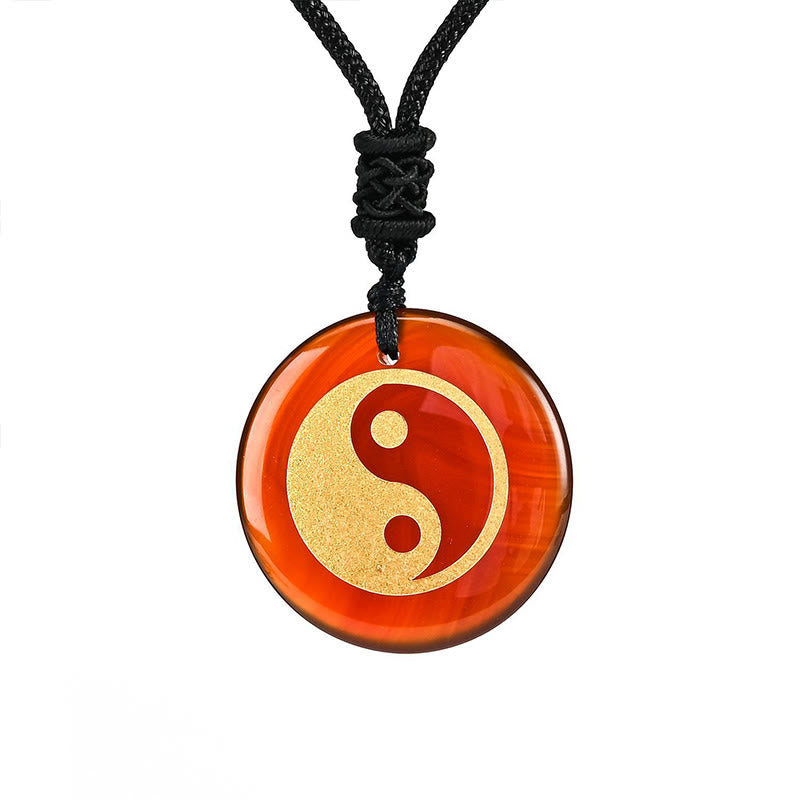 Collar con colgante espiritual Yin Yang, piedras de Buda, varios cristales, amatista, ojo de tigre, aventurina verde