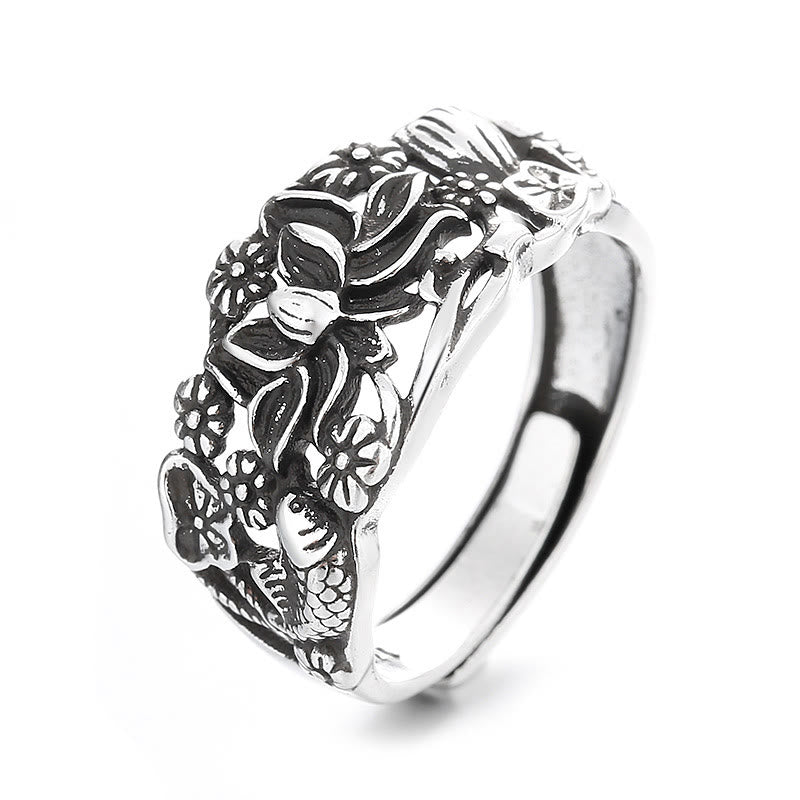 Buddha Stones Lotus Symbol Koi Fisch Erleuchtungsring